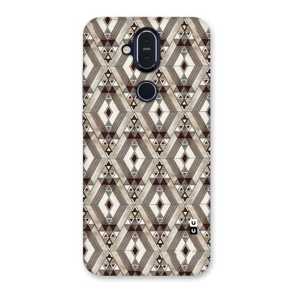 Brown Abstract Design Back Case for Nokia 8.1