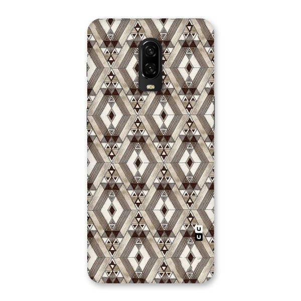 Brown Abstract Design Back Case for OnePlus 6T