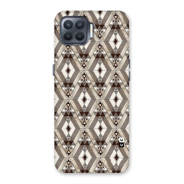 Brown Abstract Design Back Case for Oppo F17 Pro