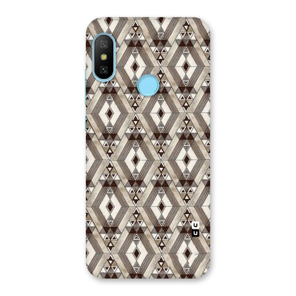 Brown Abstract Design Back Case for Redmi 6 Pro