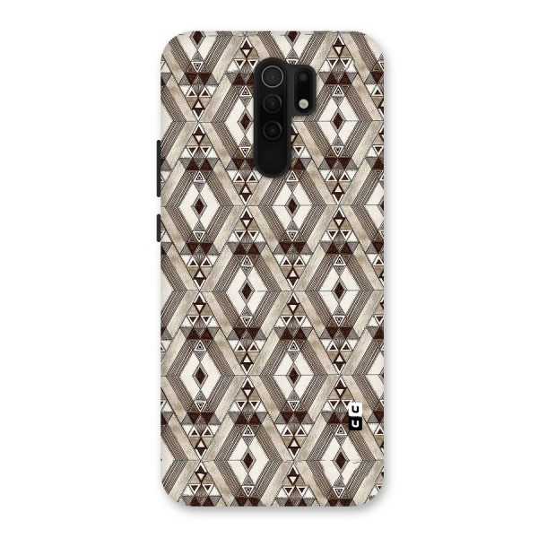 Brown Abstract Design Back Case for Redmi 9 Prime