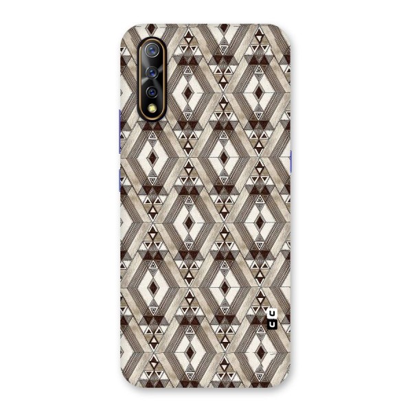 Brown Abstract Design Back Case for Vivo S1