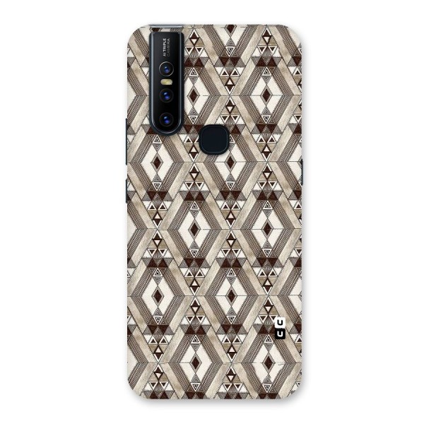 Brown Abstract Design Back Case for Vivo V15