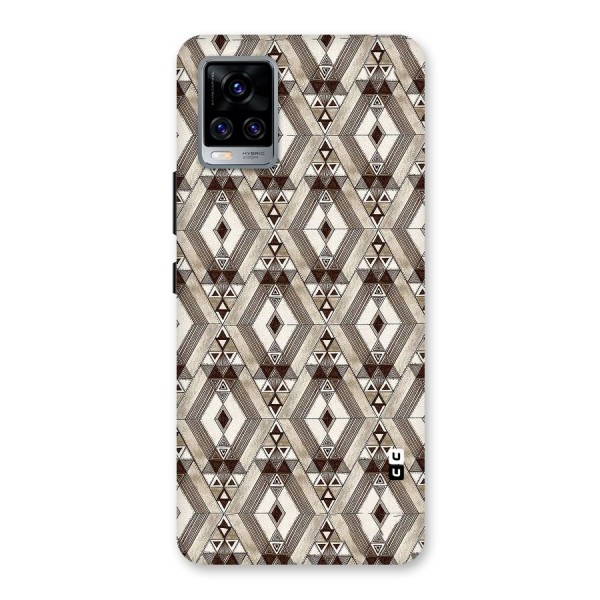 Brown Abstract Design Back Case for Vivo V20 Pro