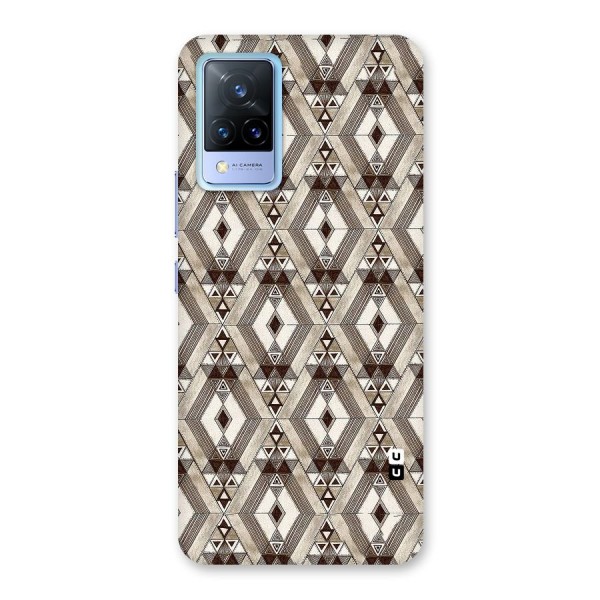 Brown Abstract Design Back Case for Vivo V21 5G