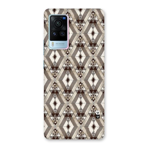 Brown Abstract Design Back Case for Vivo X60 Pro