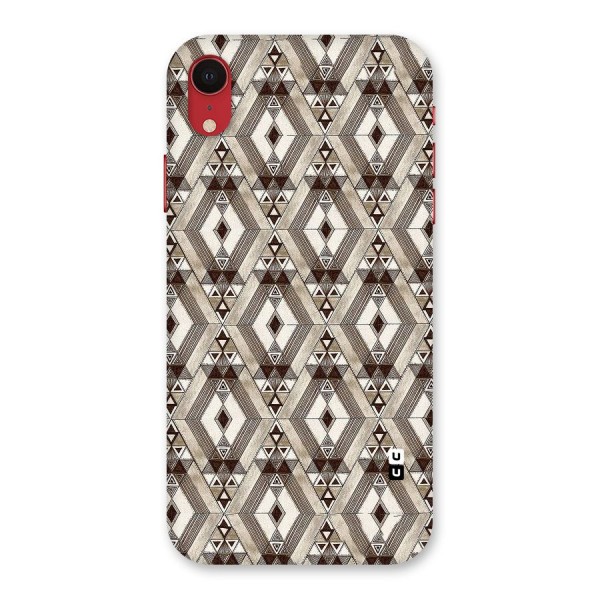 Brown Abstract Design Back Case for iPhone XR