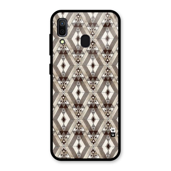 Brown Abstract Design Glass Back Case for Galaxy A30