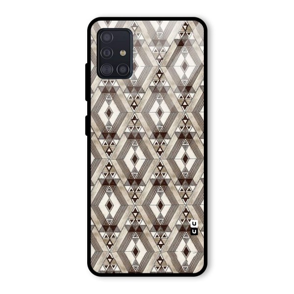 Brown Abstract Design Glass Back Case for Galaxy A51