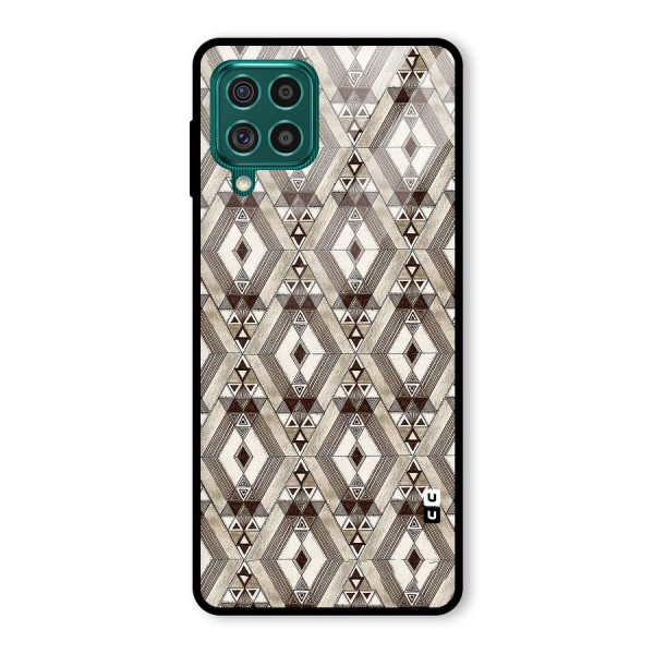 Brown Abstract Design Glass Back Case for Galaxy F62