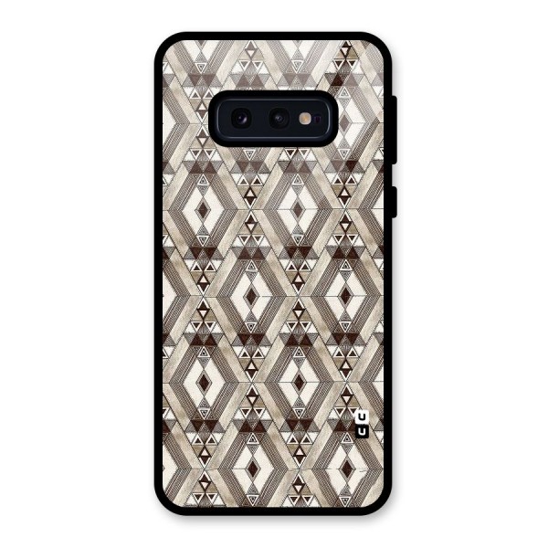 Brown Abstract Design Glass Back Case for Galaxy S10e