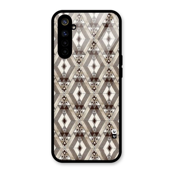 Brown Abstract Design Glass Back Case for Realme 6