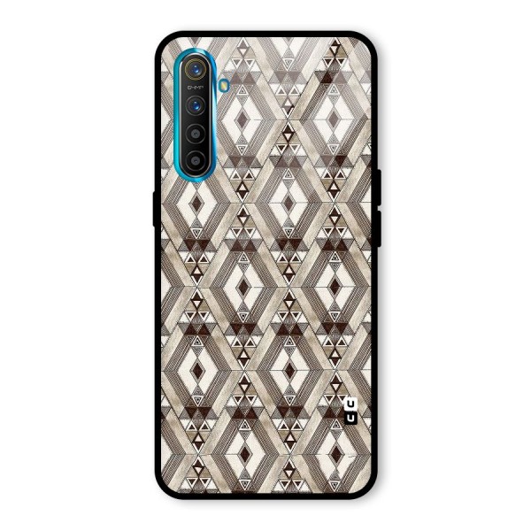 Brown Abstract Design Glass Back Case for Realme XT