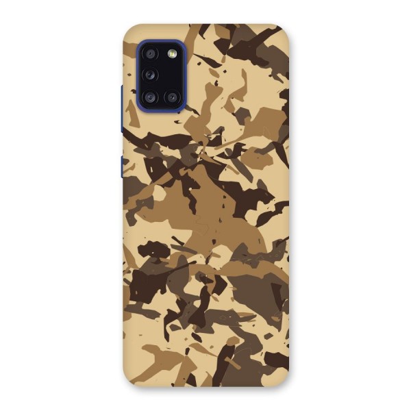 Brown Camouflage Army Back Case for Galaxy A31