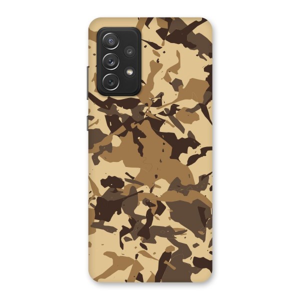 Brown Camouflage Army Back Case for Galaxy A72