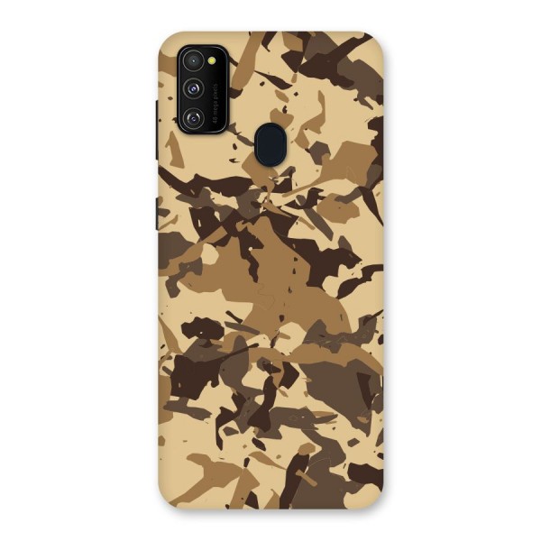 Brown Camouflage Army Back Case for Galaxy M21