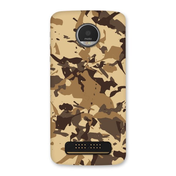 Brown Camouflage Army Back Case for Moto Z Play