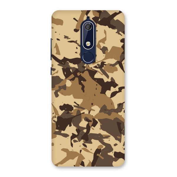 Brown Camouflage Army Back Case for Nokia 5.1