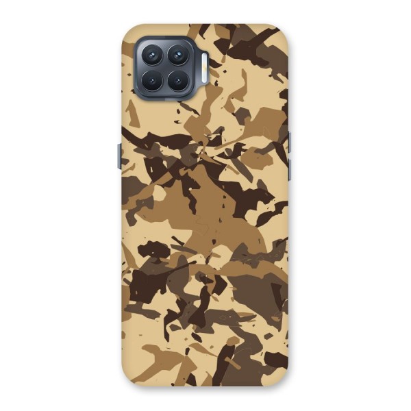 Brown Camouflage Army Back Case for Oppo F17 Pro