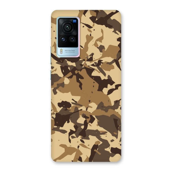 Brown Camouflage Army Back Case for Vivo X60 Pro