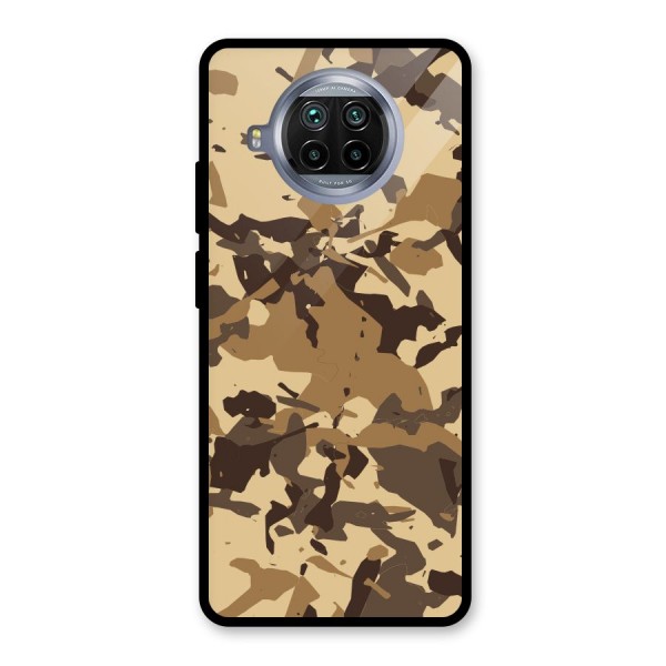 Brown Camouflage Army Glass Back Case for Mi 10i