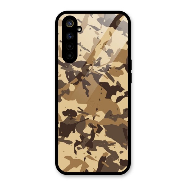 Brown Camouflage Army Glass Back Case for Realme 6