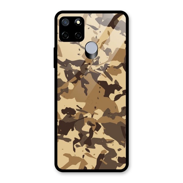 Brown Camouflage Army Glass Back Case for Realme C12