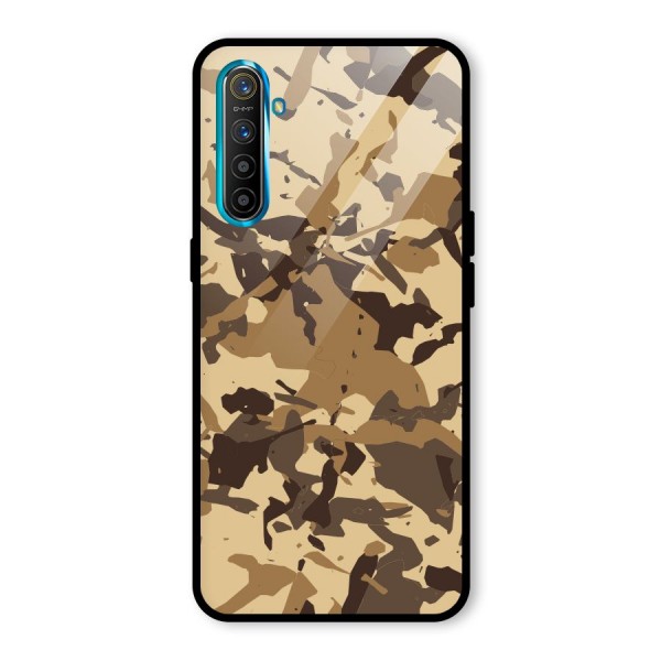 Brown Camouflage Army Glass Back Case for Realme XT