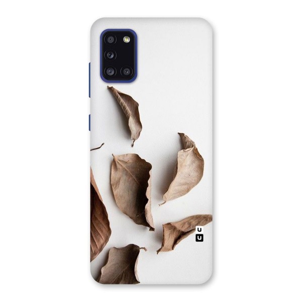 Brown Dusty Leaves Back Case for Galaxy A31