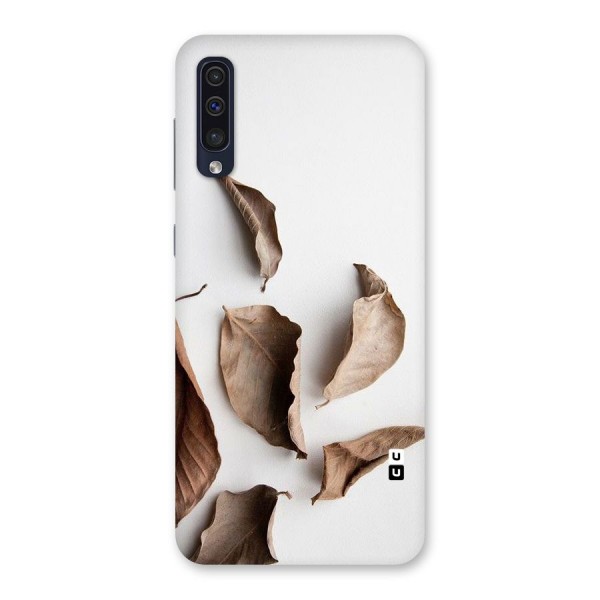 Brown Dusty Leaves Back Case for Galaxy A50