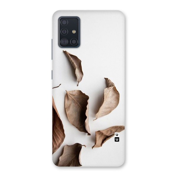 Brown Dusty Leaves Back Case for Galaxy A51