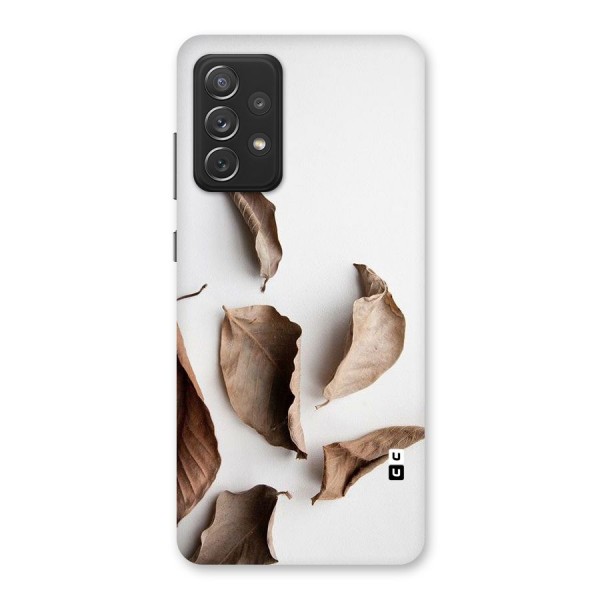 Brown Dusty Leaves Back Case for Galaxy A72