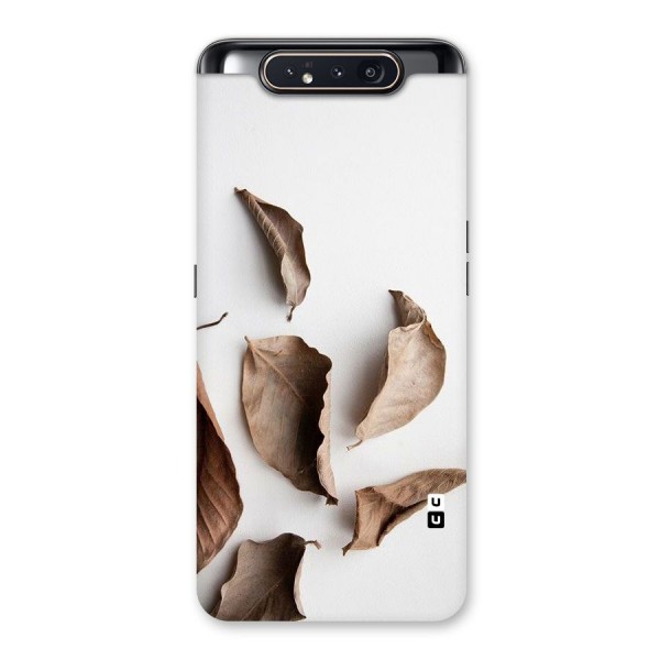 Brown Dusty Leaves Back Case for Galaxy A80