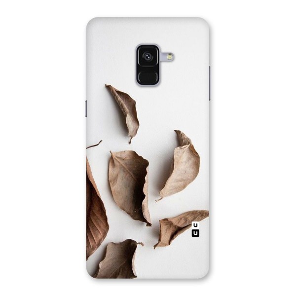 Brown Dusty Leaves Back Case for Galaxy A8 Plus