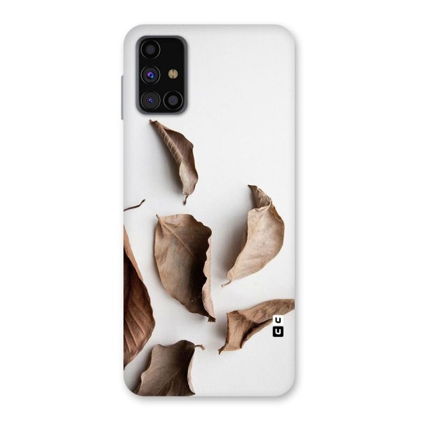 Brown Dusty Leaves Back Case for Galaxy M31s