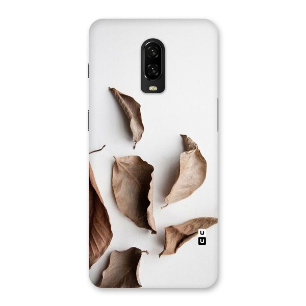 Brown Dusty Leaves Back Case for OnePlus 6T