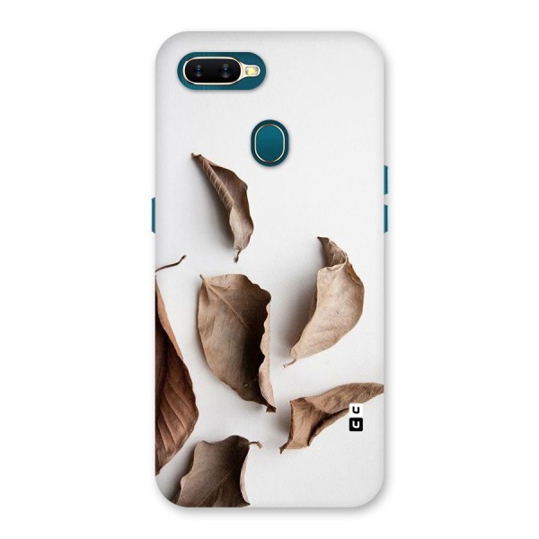 Brown Dusty Leaves Back Case for Oppo A7