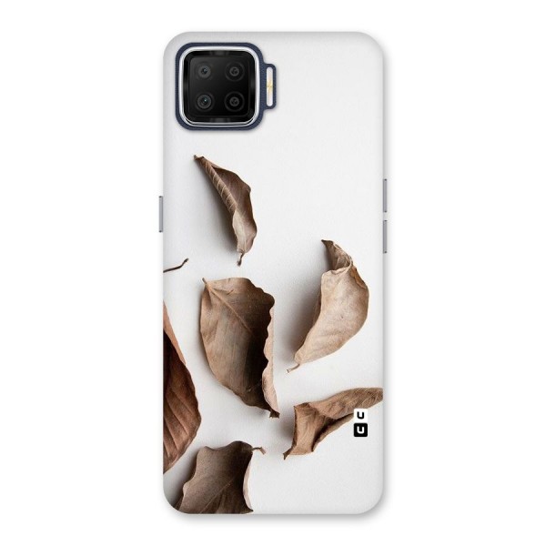 Brown Dusty Leaves Back Case for Oppo F17