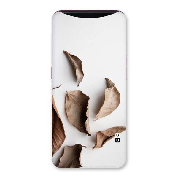 Brown Dusty Leaves Back Case for Oppo Find X