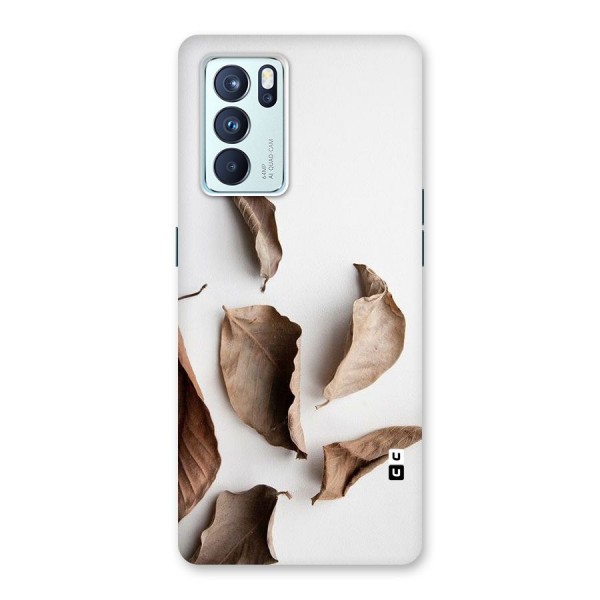Brown Dusty Leaves Back Case for Oppo Reno6 Pro 5G
