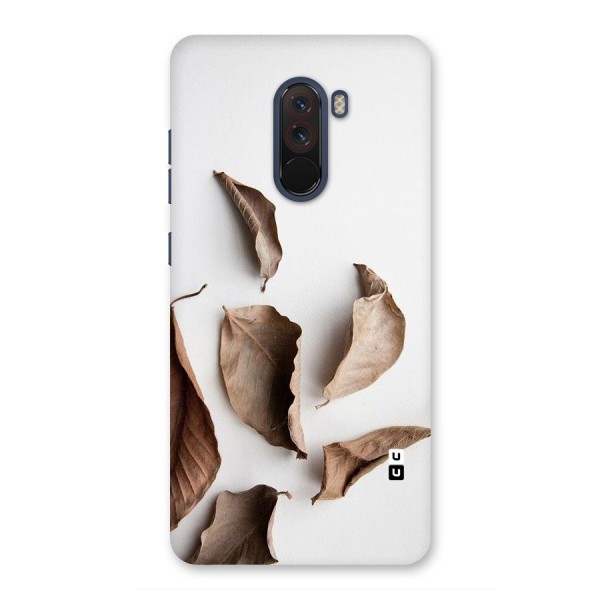 Brown Dusty Leaves Back Case for Poco F1