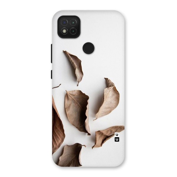 Brown Dusty Leaves Back Case for Redmi 9C