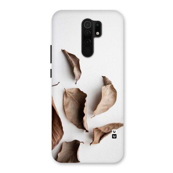 Brown Dusty Leaves Back Case for Redmi 9 Prime