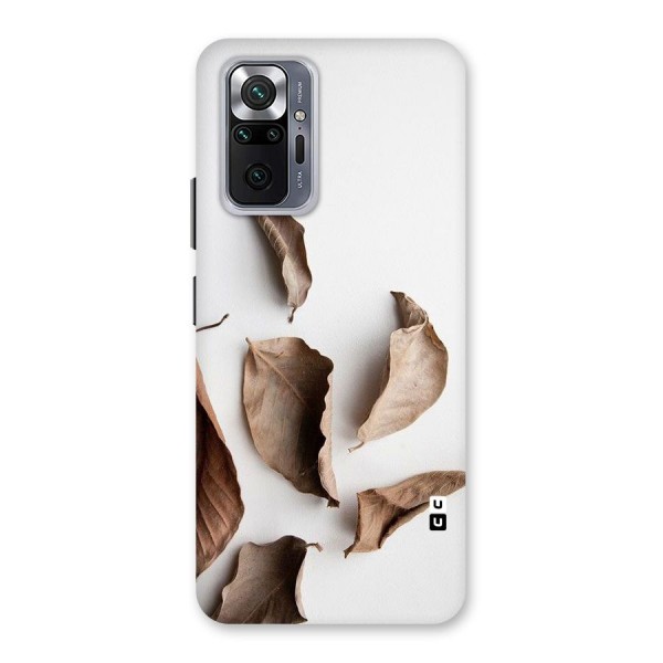 Brown Dusty Leaves Back Case for Redmi Note 10 Pro