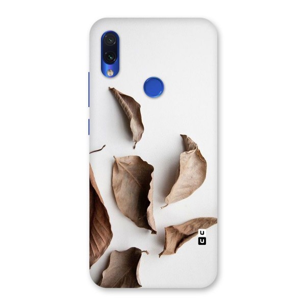 Brown Dusty Leaves Back Case for Redmi Note 7