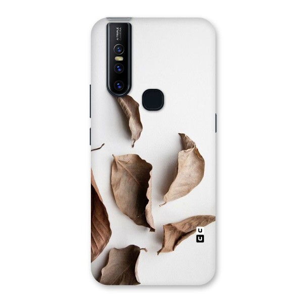 Brown Dusty Leaves Back Case for Vivo V15