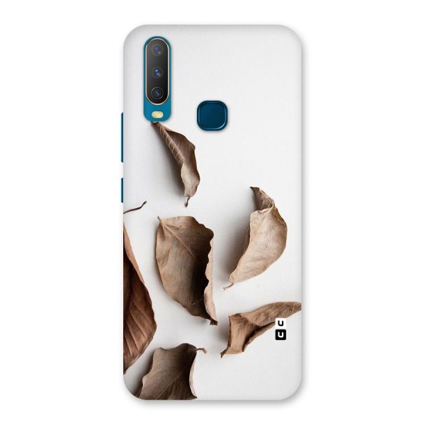 Brown Dusty Leaves Back Case for Vivo Y12