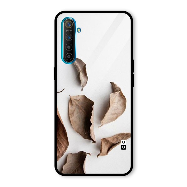 Brown Dusty Leaves Glass Back Case for Realme XT