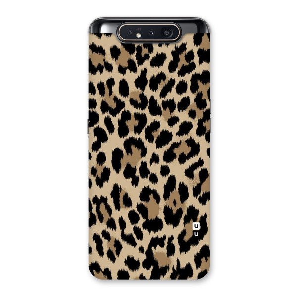 Brown Leapord Print Back Case for Galaxy A80