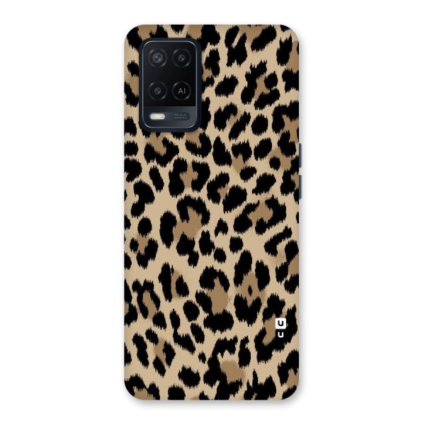 Brown Leapord Print Back Case for Oppo A54